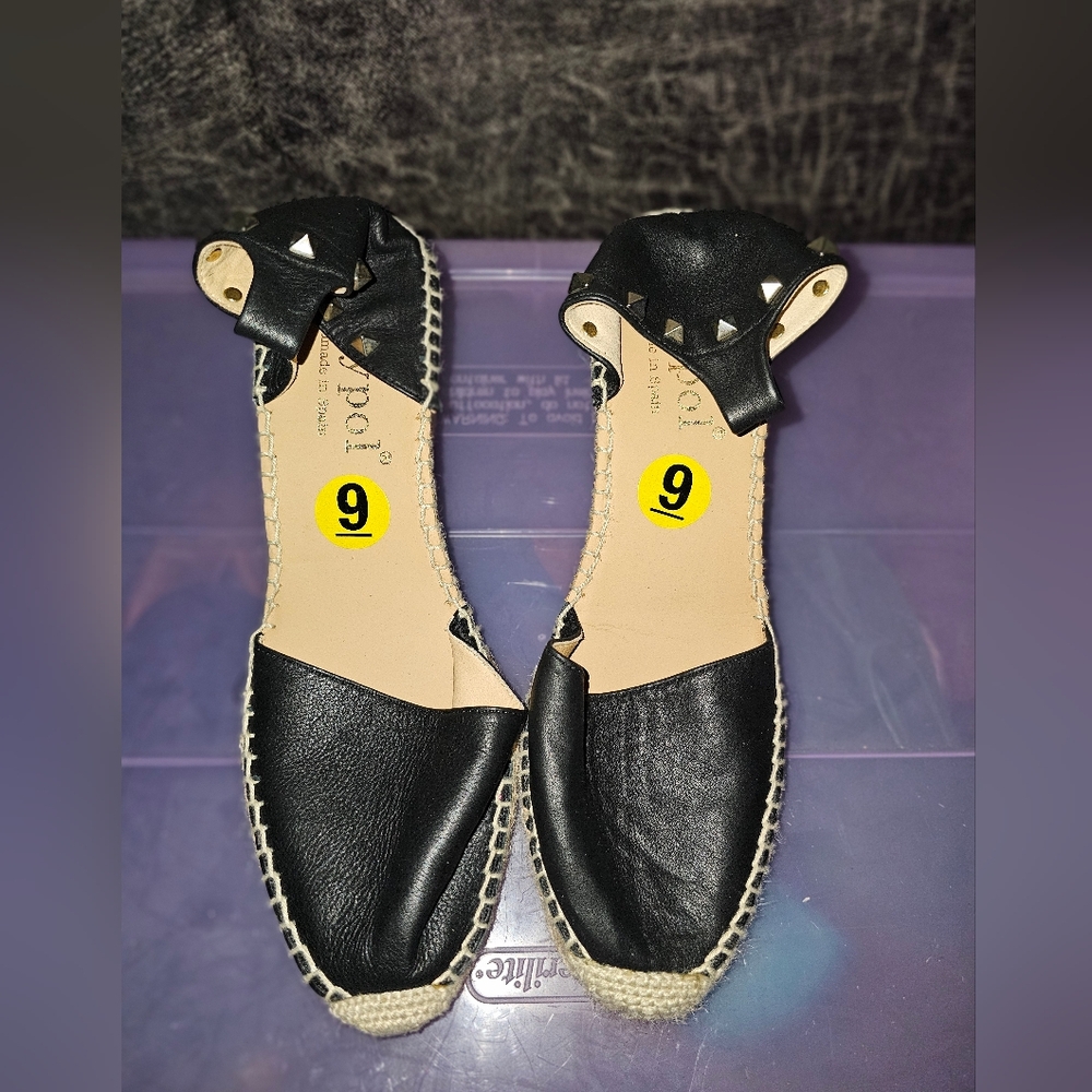 Maypol Black Espadrille Wedges